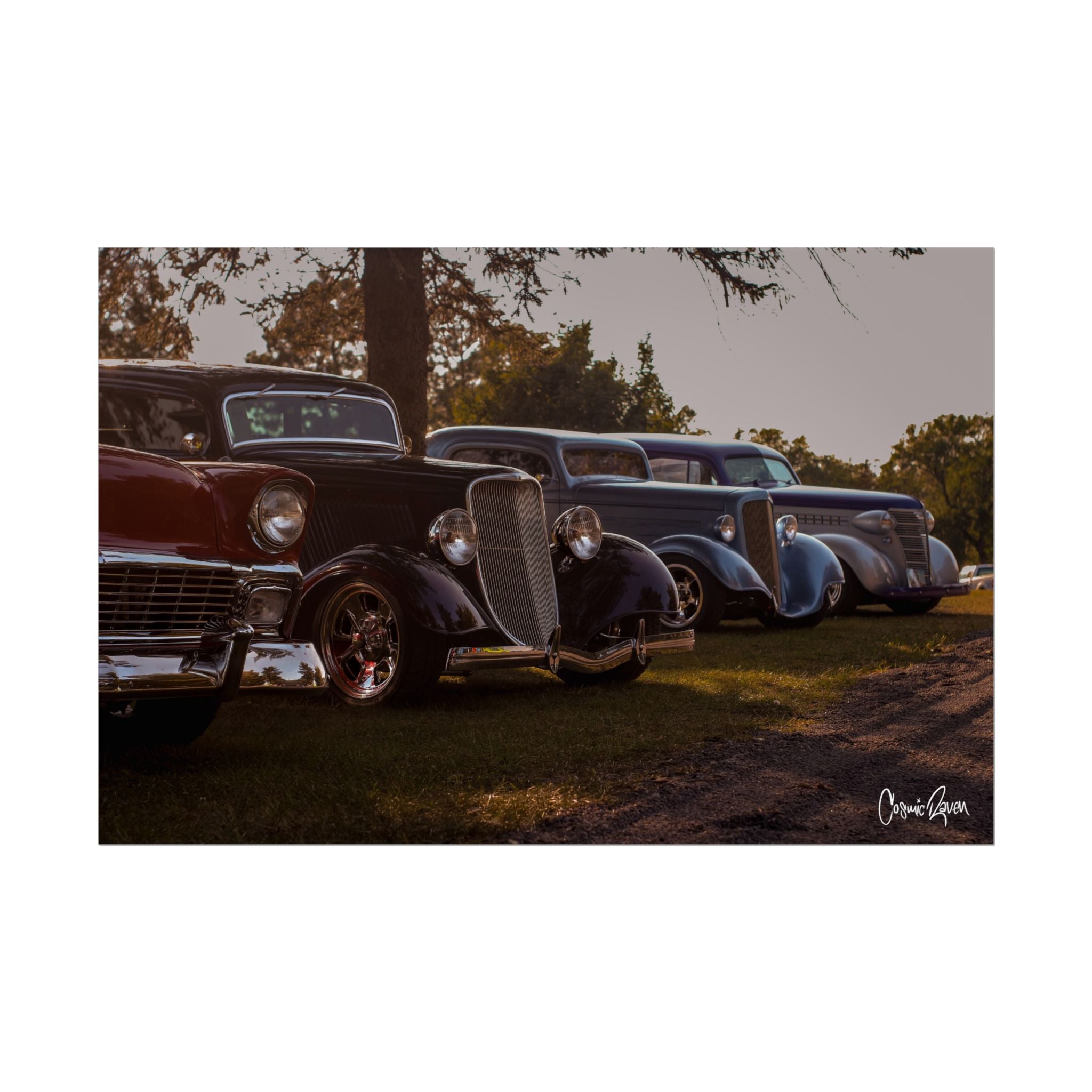 Lake Haze Poster - Vintage Car Wall Art Print Classic Car