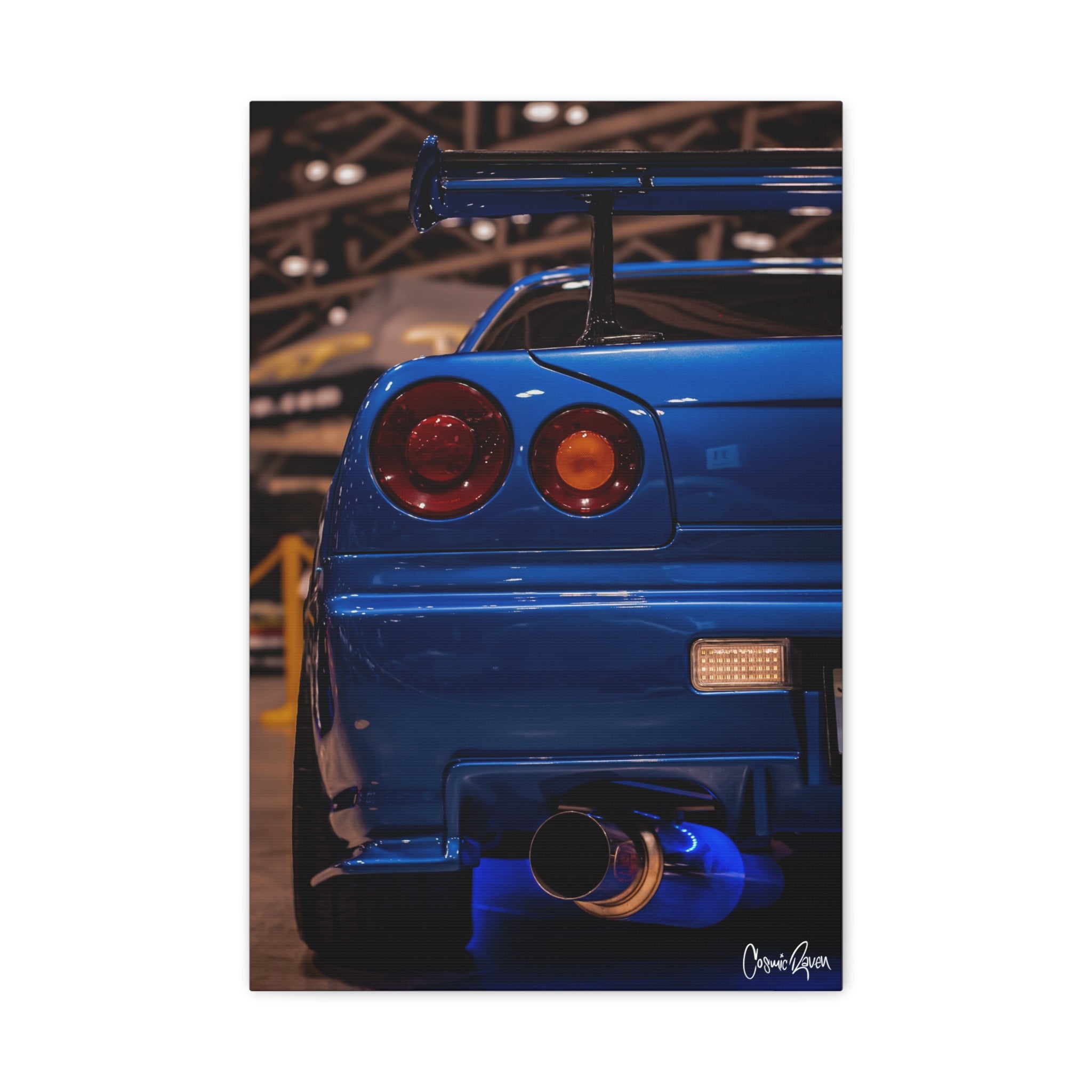Spoiler Alert Canvas - Blue Subaru Skyline GTR Car Enthusiast Matte Canvas Art