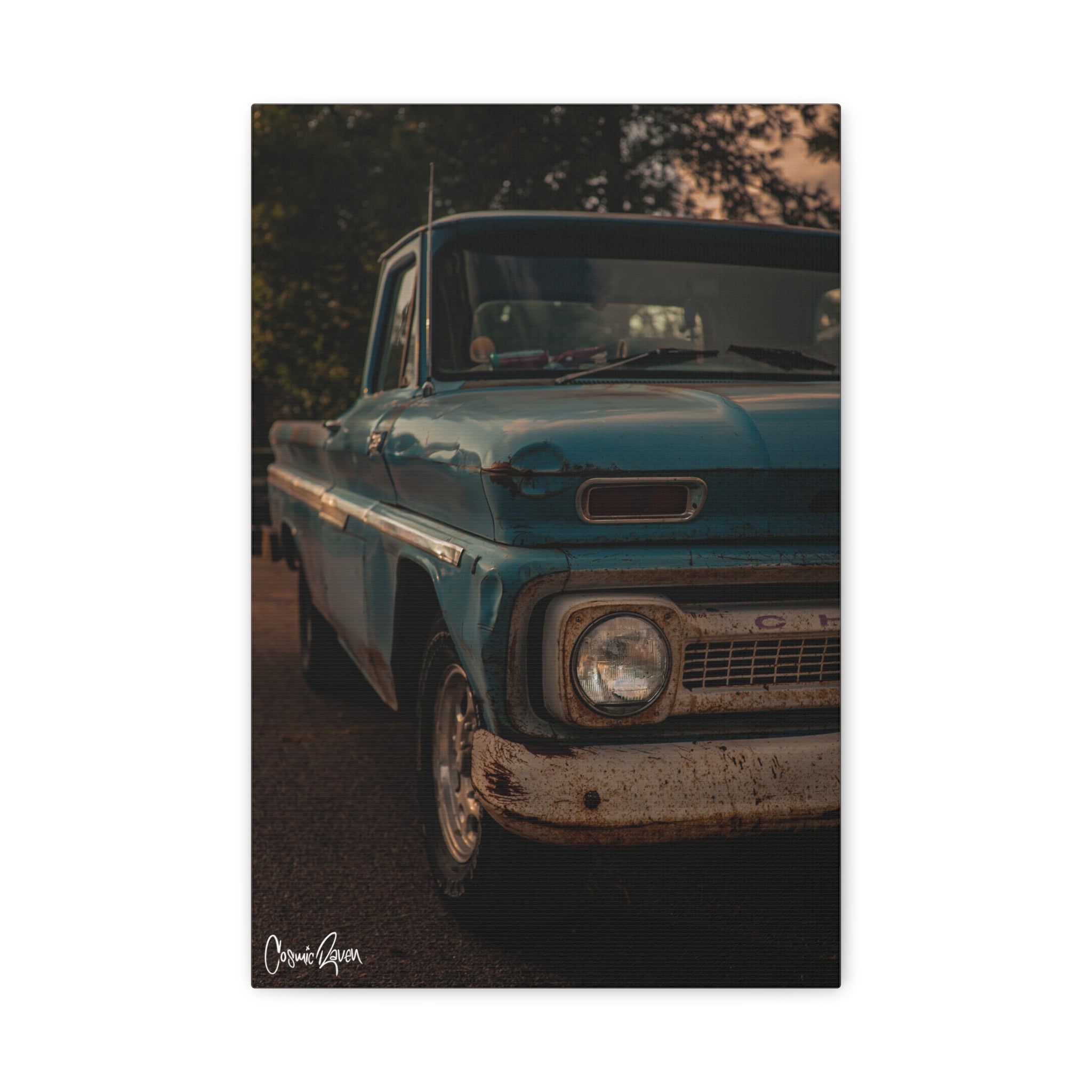 Bert Canvas - 1965 C20 Chevy Vintage Truck Photography Canvas Wall Art