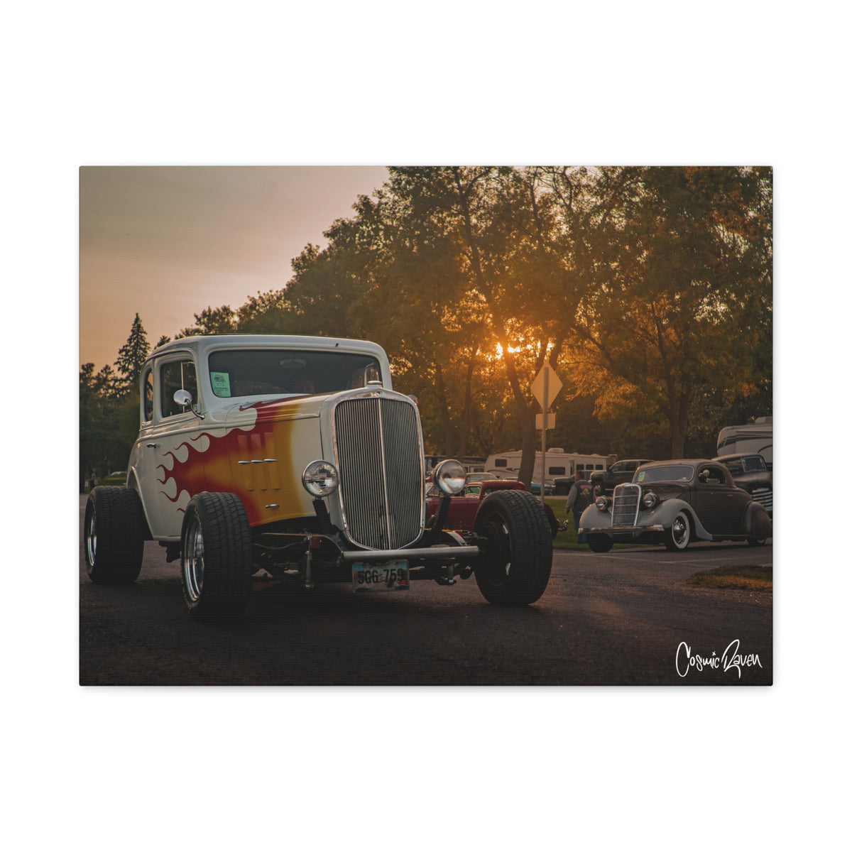 Lowell's Hot Wheels Canvas - 1933 Chevy Coupe Custom Vintage Car Photography Canvas Print