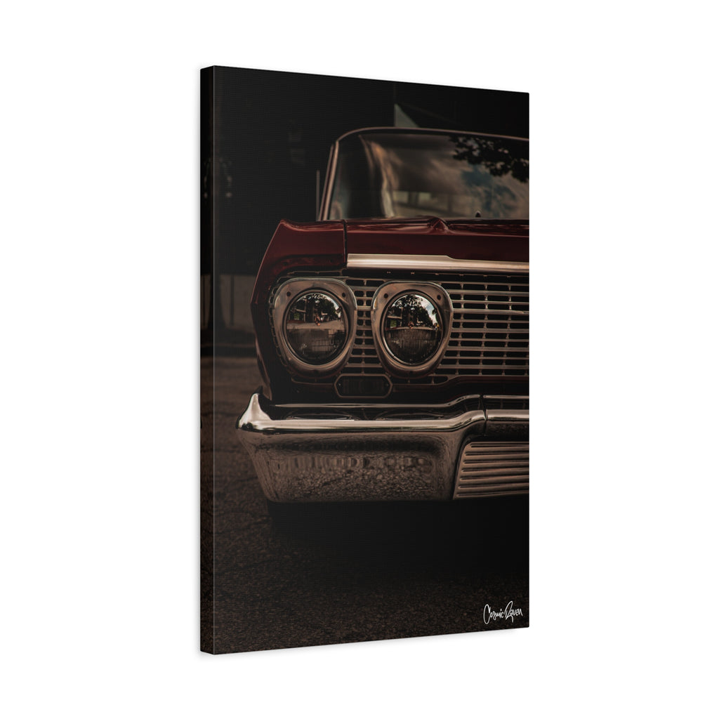 Bloodline Canvas - Vintage Red Car Photography Canvas Art