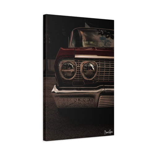Bloodline Canvas - Vintage Red Car Photography Canvas Art