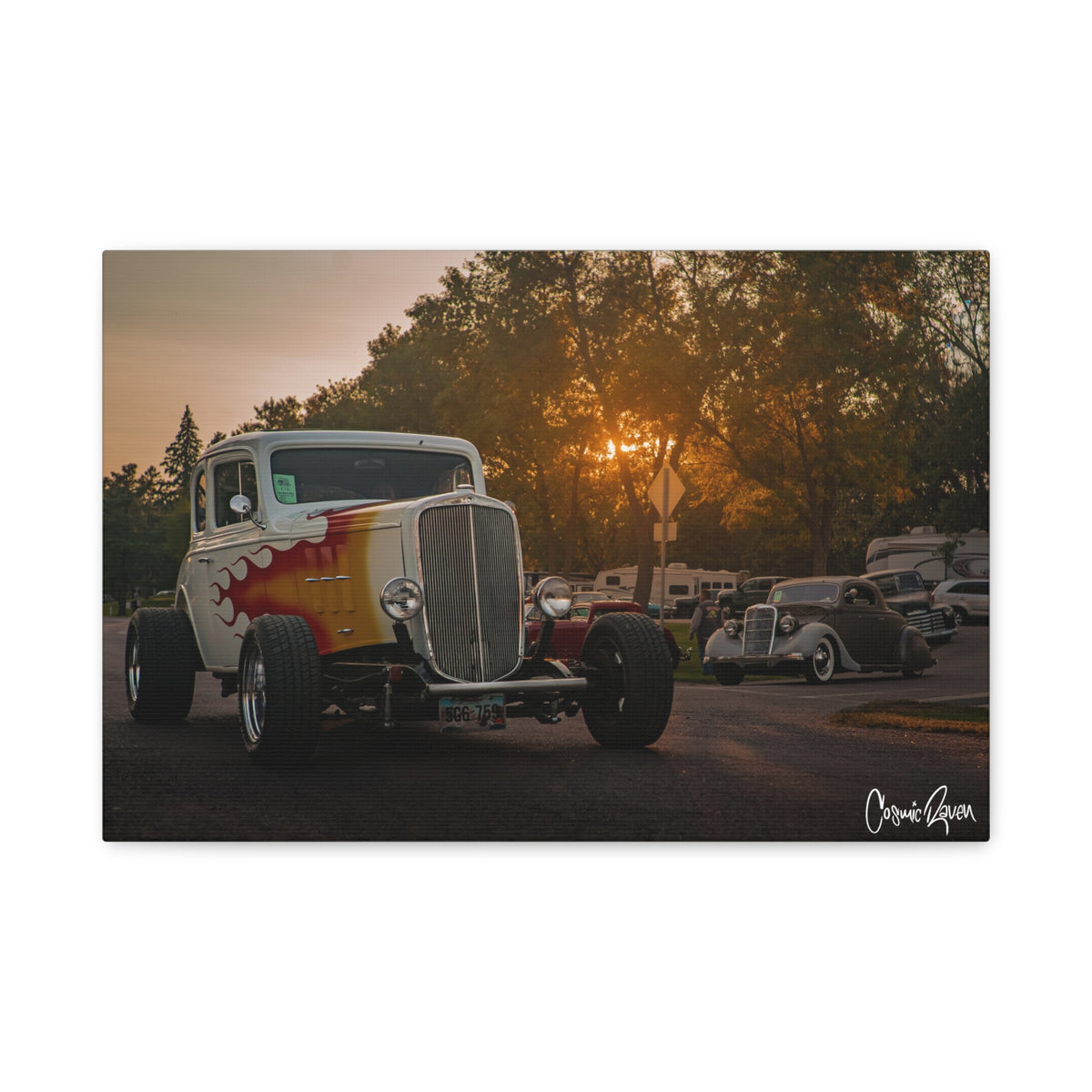 Lowell's Hot Wheels Canvas - 1933 Chevy Coupe Custom Vintage Car Photography Canvas Print