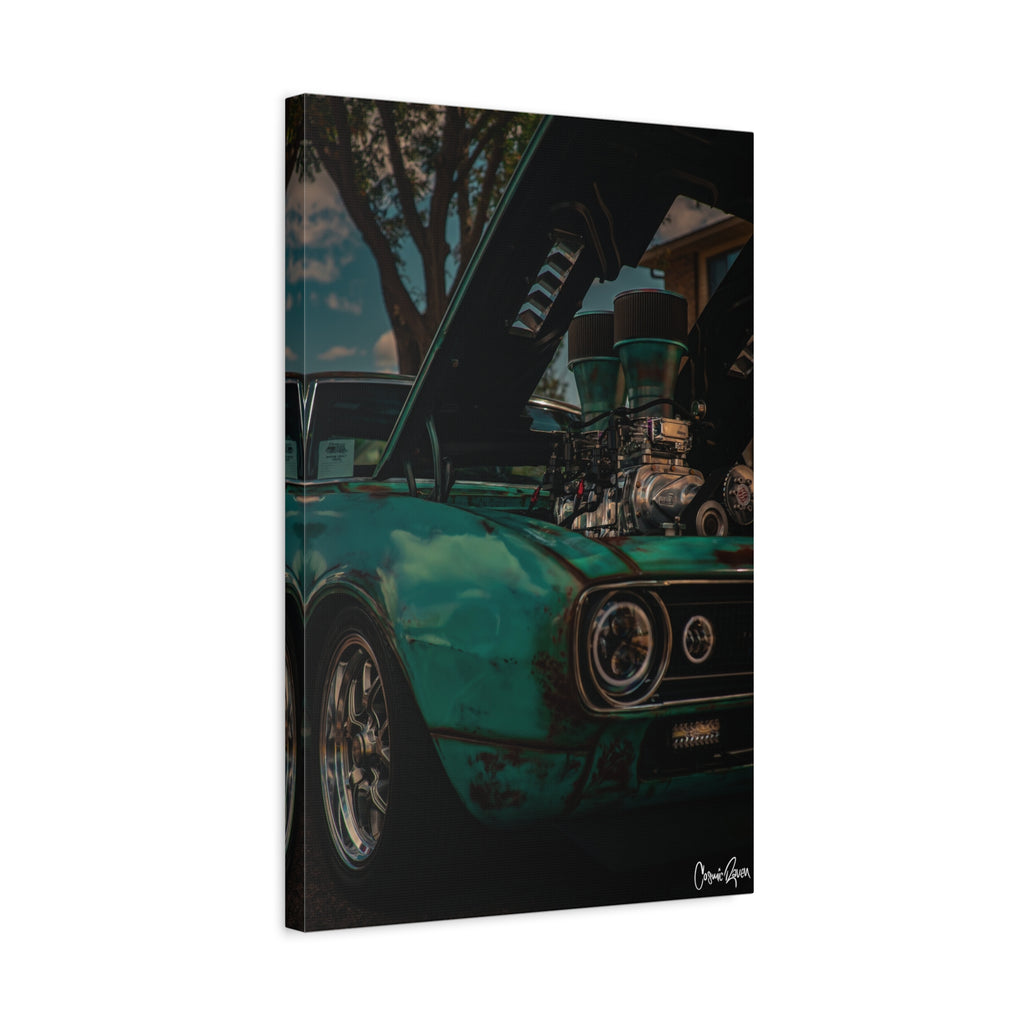 Full Throttle (3) Canvas - Muscle Car Engine Matte Canvas Print Camaro Wall Art