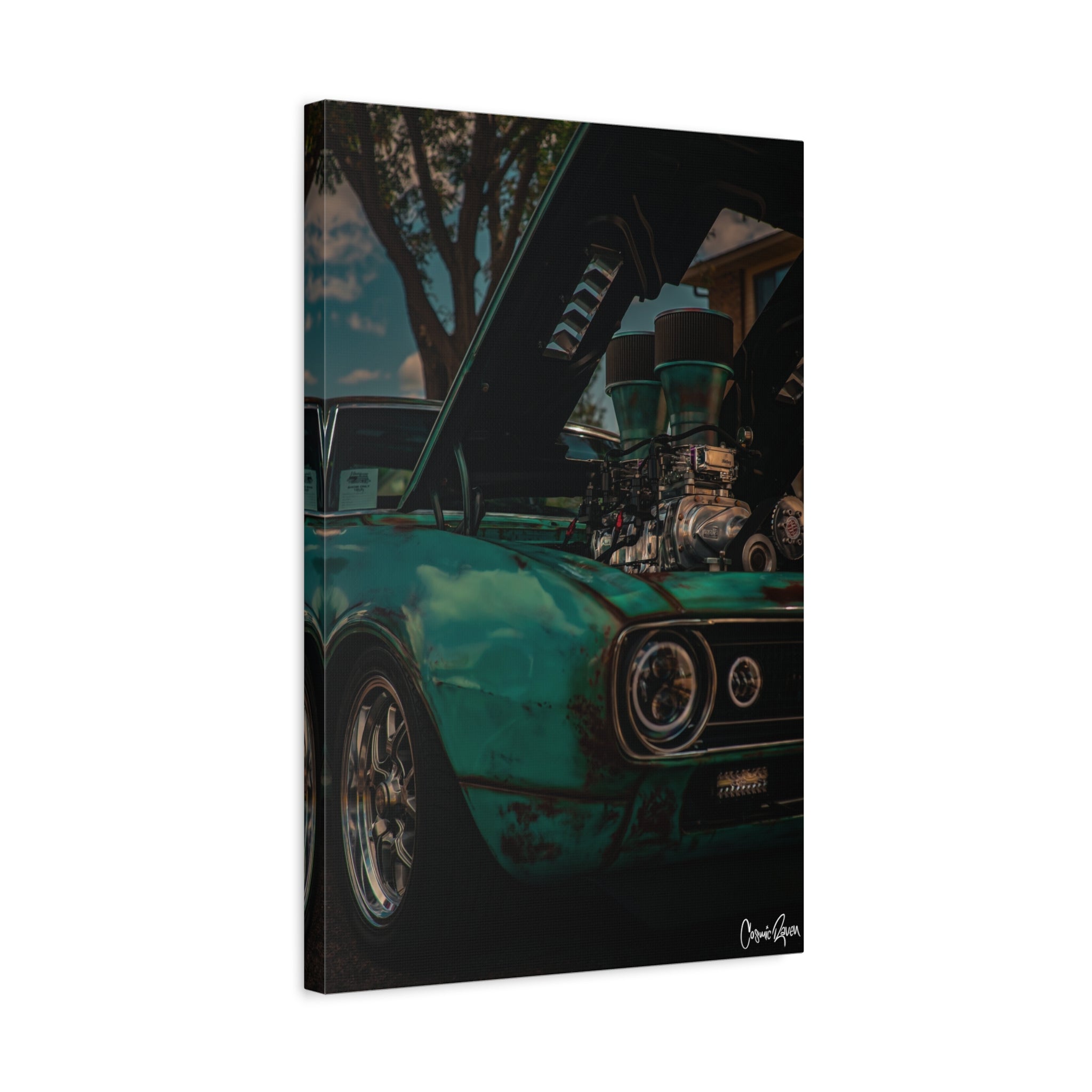 Full Throttle (3) Canvas - Muscle Car Engine Matte Canvas Print Camaro Wall Art