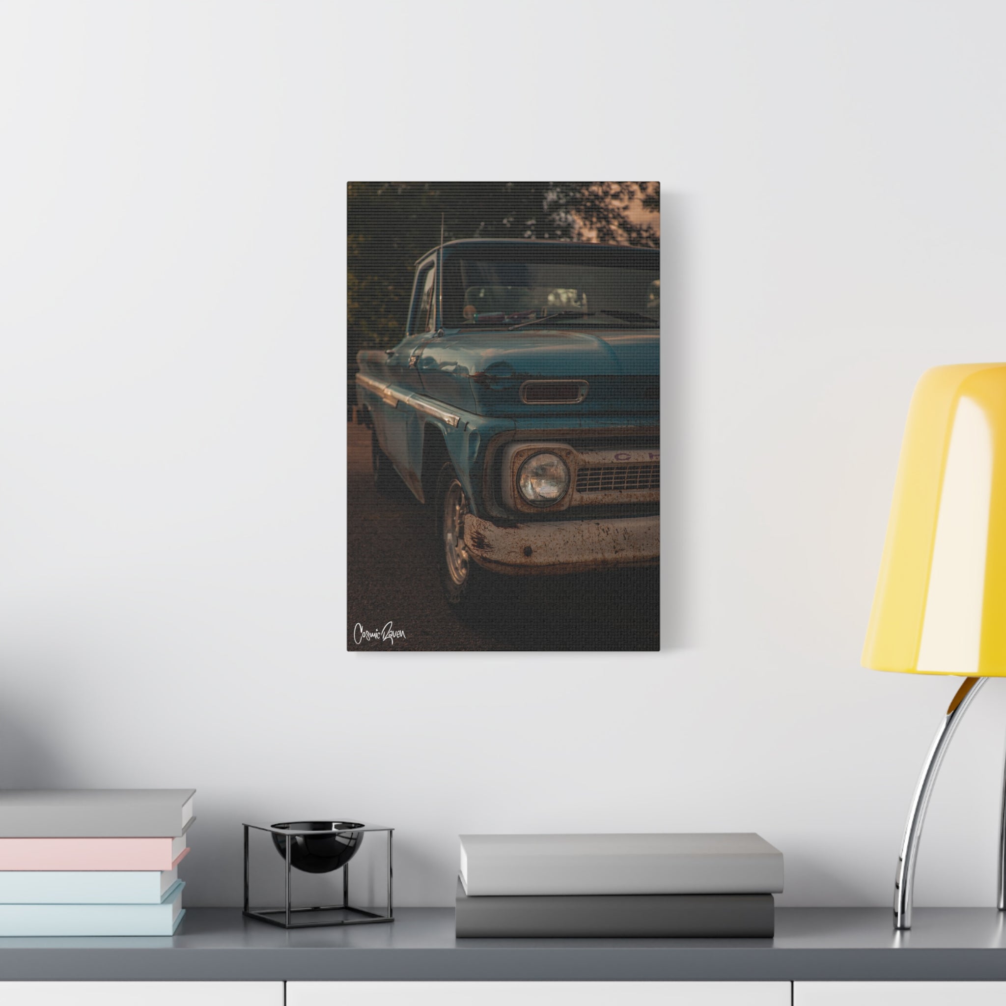 Bert Canvas - 1965 C20 Chevy Vintage Truck Photography Canvas Wall Art