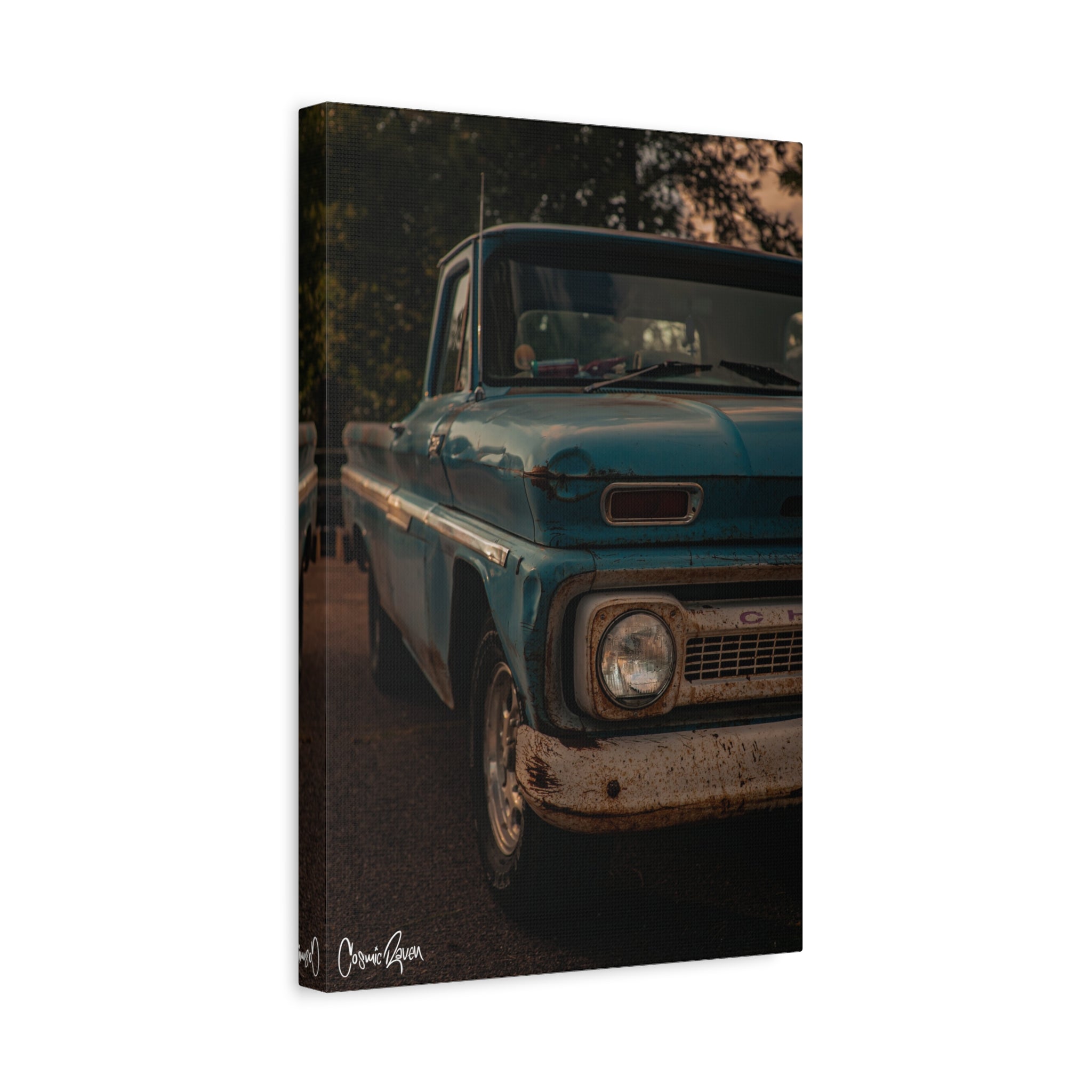 Bert Canvas - 1965 C20 Chevy Vintage Truck Photography Canvas Wall Art