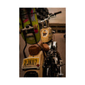 Kickflip Cowboy Poster - Vintage Motorcycle Canvas Art Print