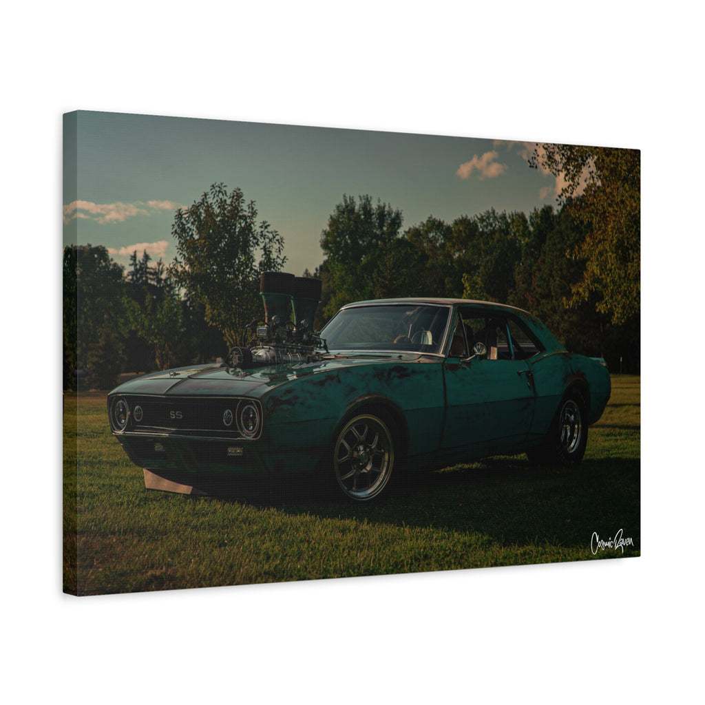 Full Throttle (2) Canvas - Vintage Muscle Car Camaro Photography Canvas Print