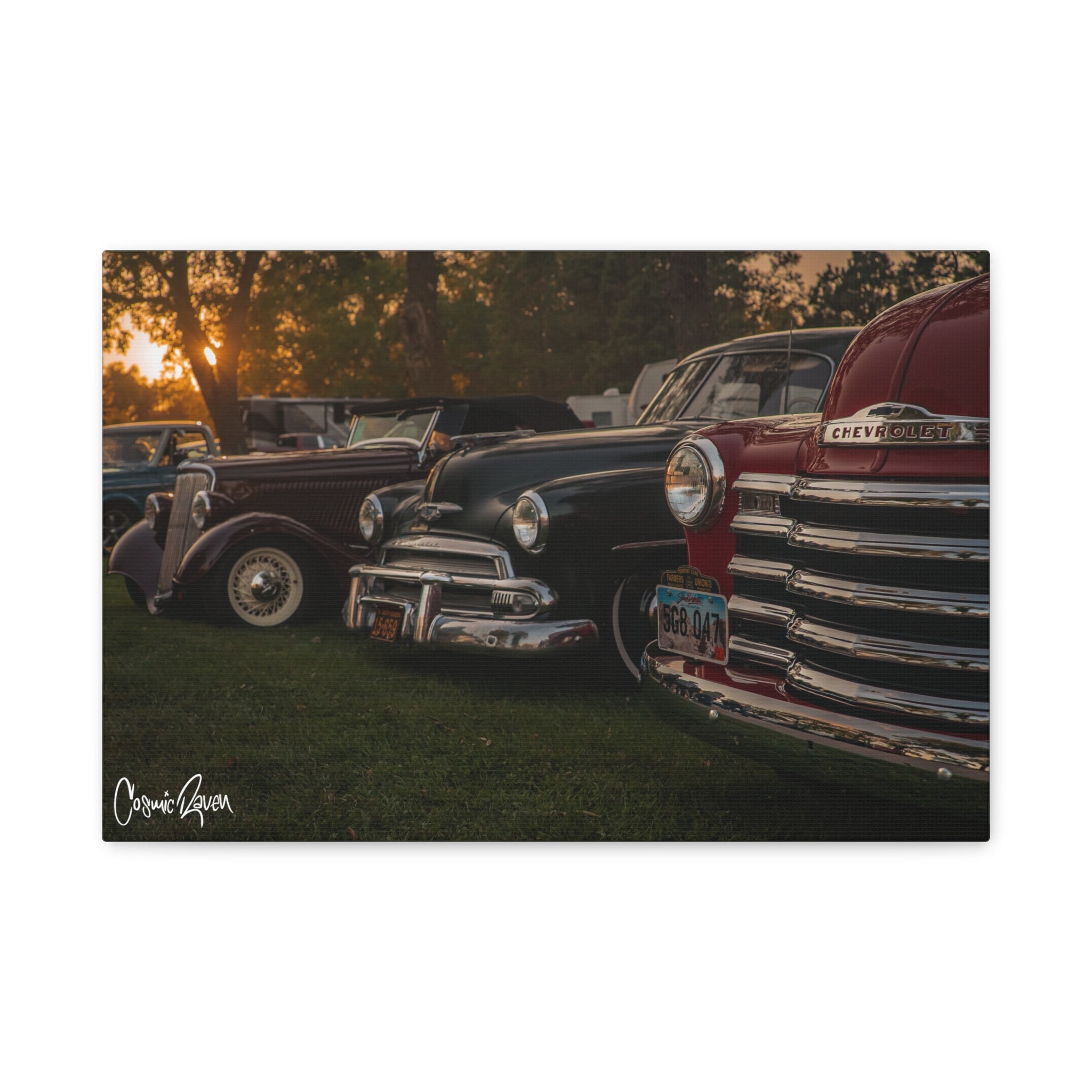 Kempeska Sunset - Classic Car Matte Canvas