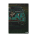 Full Throttle Canvas - Chevy Camaro Patina Rustic Car Photography Canvas Wall Art