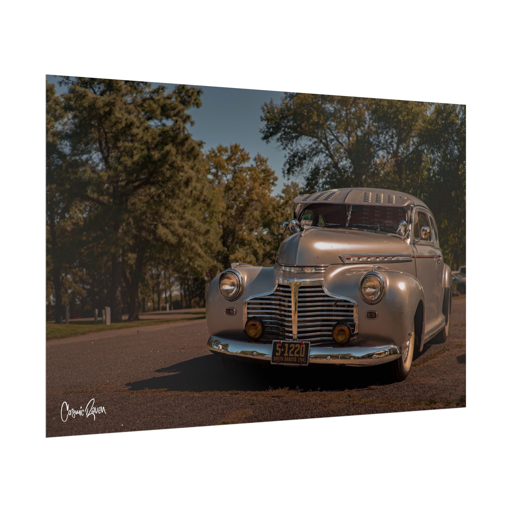 Sunday Shine Poster — Classic Car Photography Wall Art Print