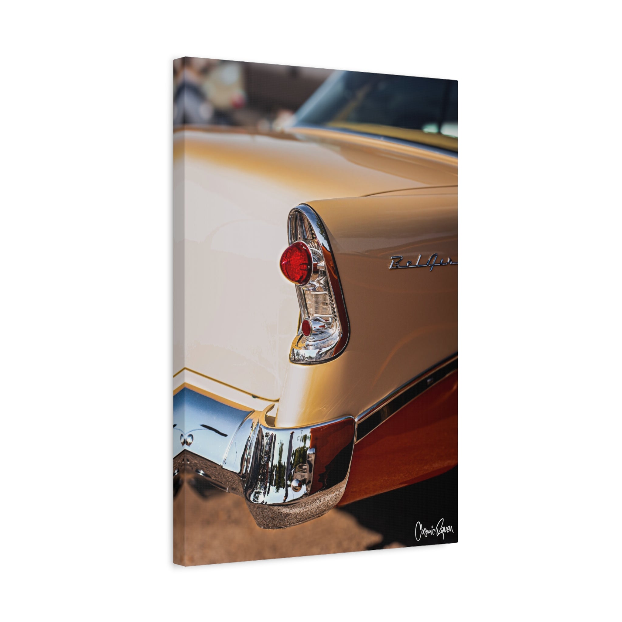 Sunkissed Canvas- Bel Air Chevy Retro Car Print Classic Vintage Auto Wall Art