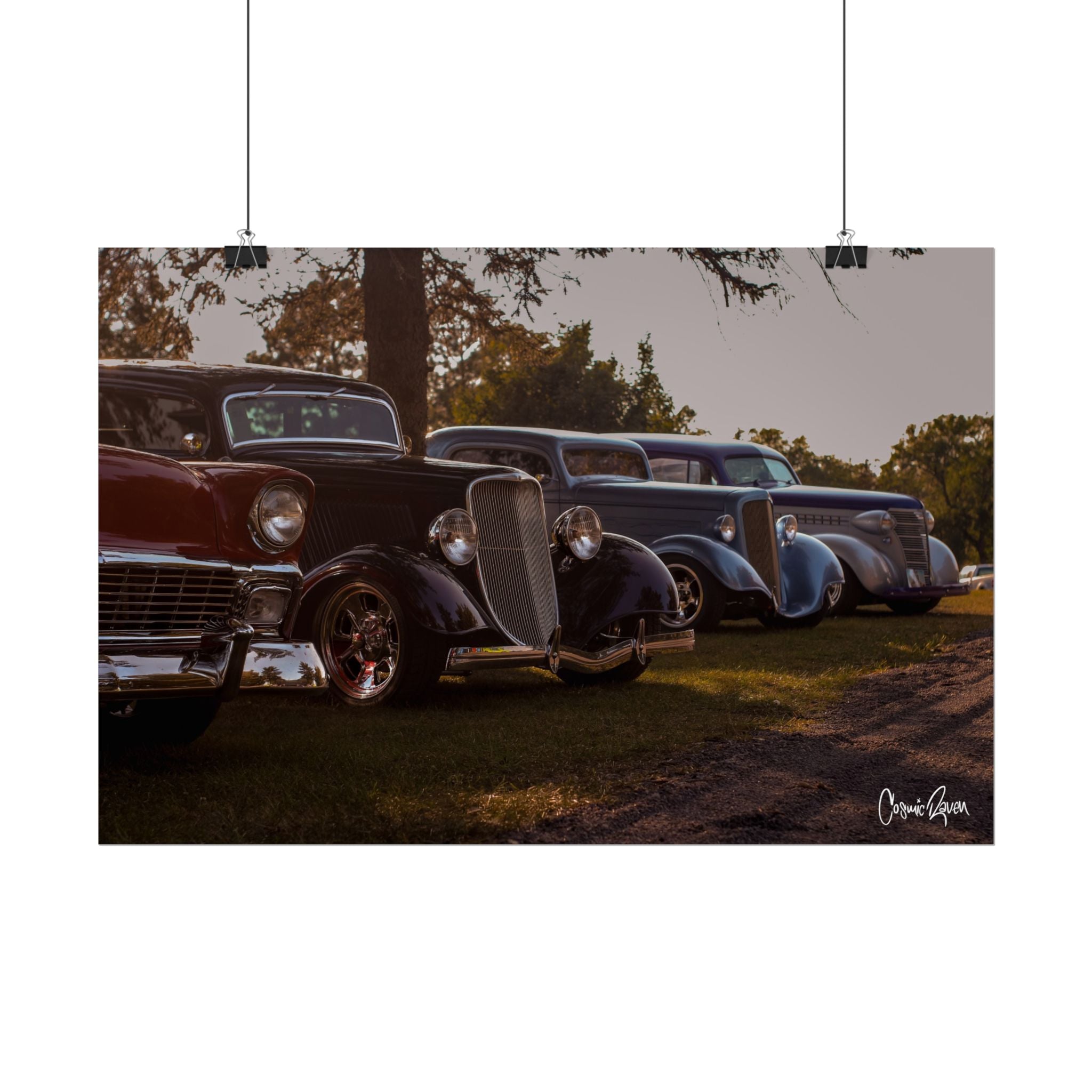 Lake Haze Poster - Vintage Car Wall Art Print Classic Car