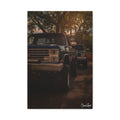 Double Trouble Canvas - Blue Chevy Squarebody Truck Canvas Art
