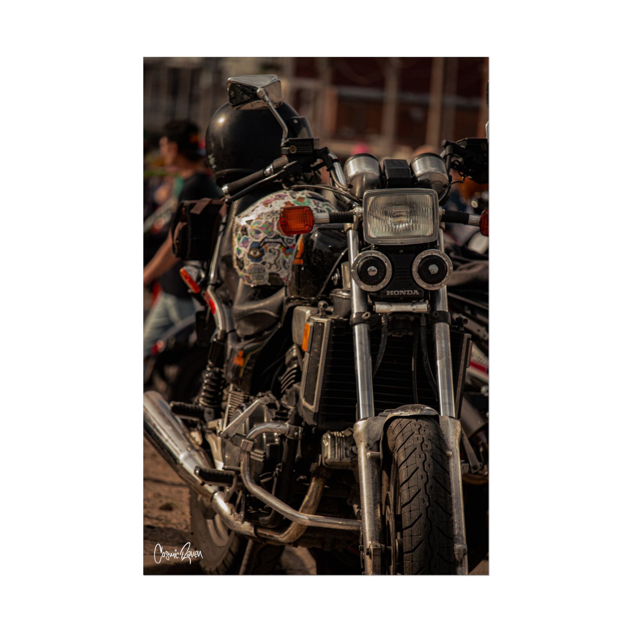 Bruno Poster - Vintage Retro Honda Motorcycle Photography Print