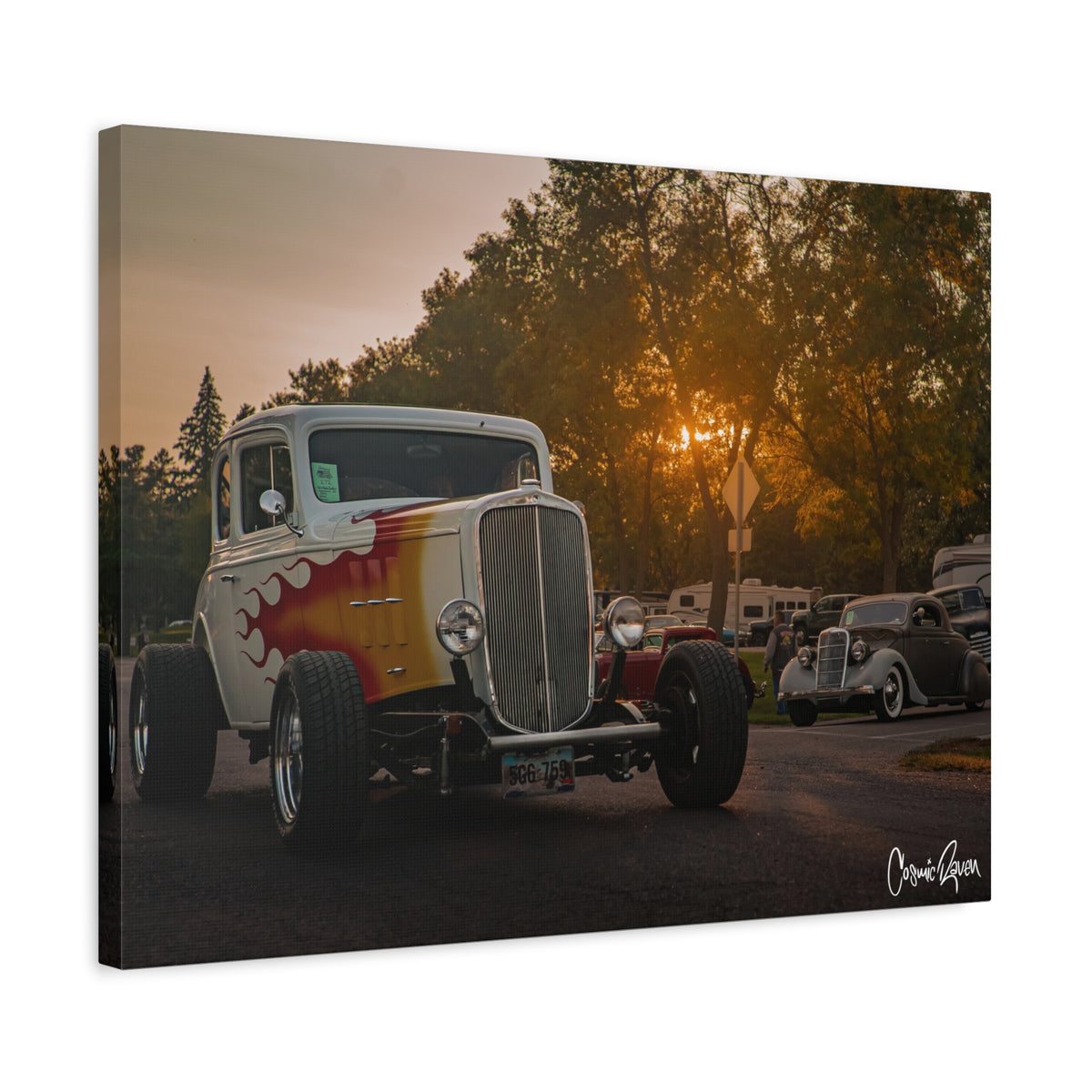 Lowell's Hot Wheels Canvas - 1933 Chevy Coupe Custom Vintage Car Photography Canvas Print