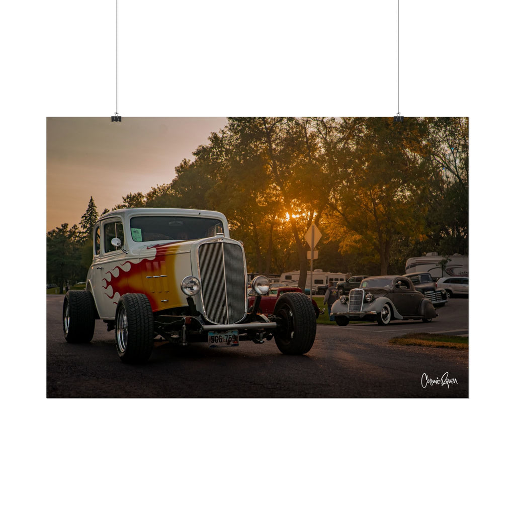 Lowell's Hot Wheels Poster - 1933 Chevy Coupe Custom Vintage Car Photography Wall Art Print