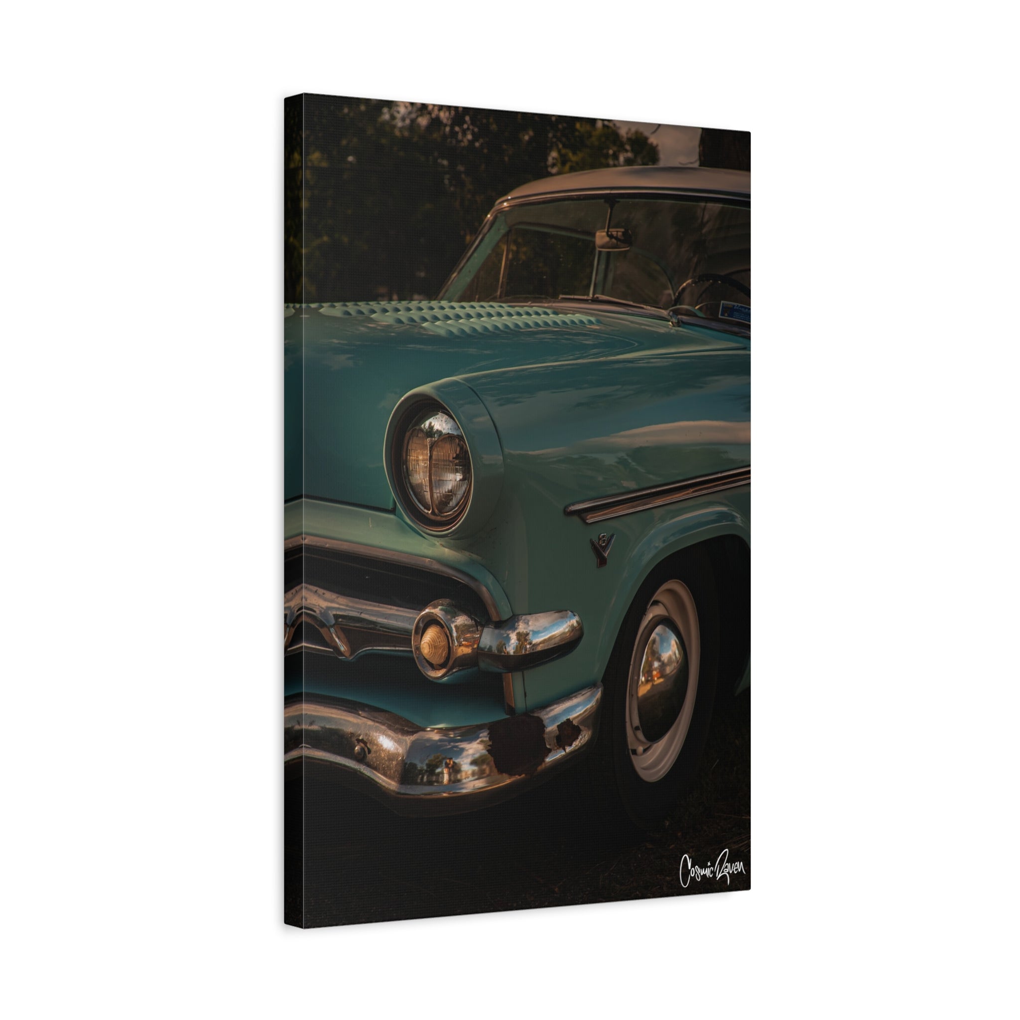 Rustina Canvas - Vintage Ford Car Wall Art Print - Matte Stretched Canvas Decoration