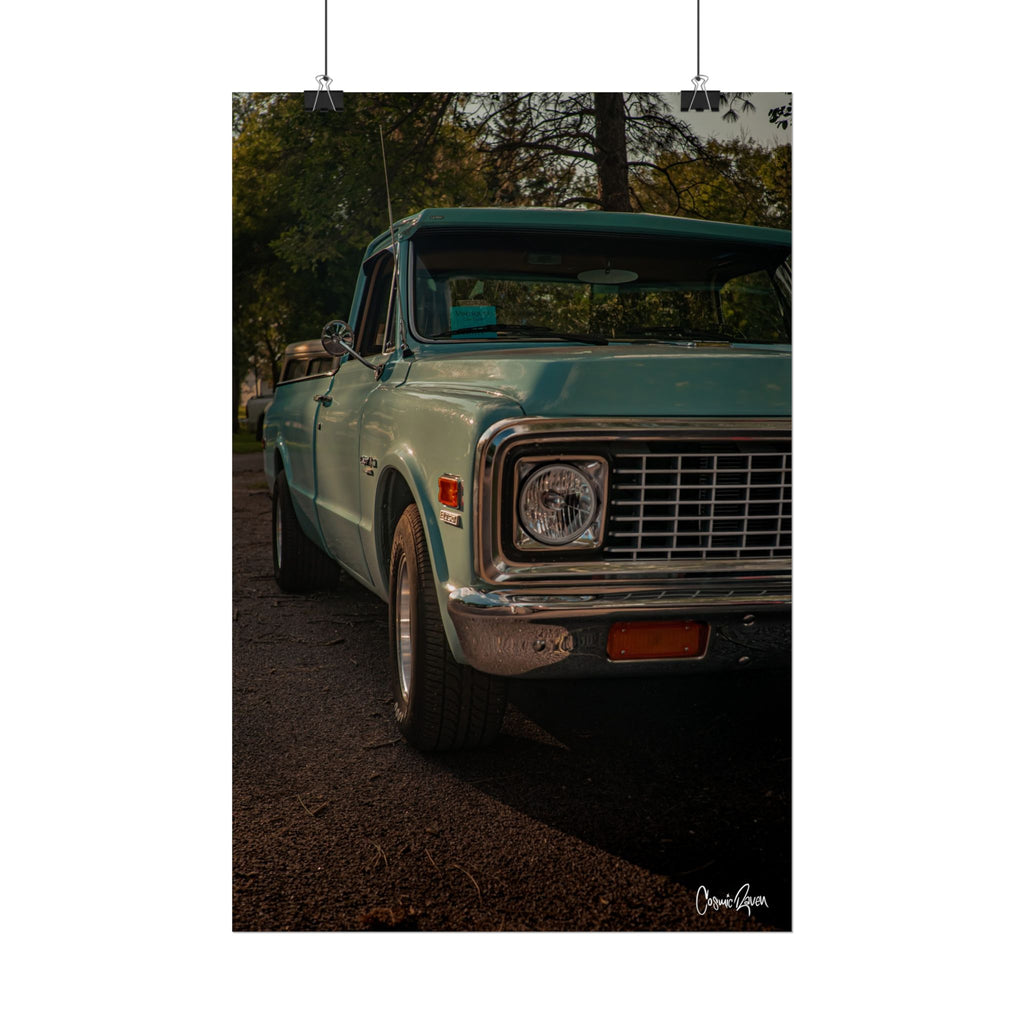 Bluebird Poster - Vintage Pickup Truck Rolled Poster Retro Classic Chevy Wall Art