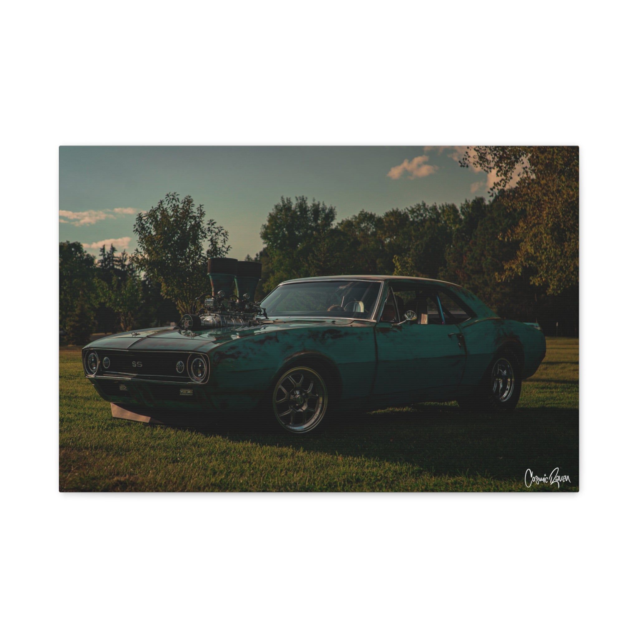 Full Throttle (2) Canvas - Vintage Muscle Car Camaro Photography Canvas Print