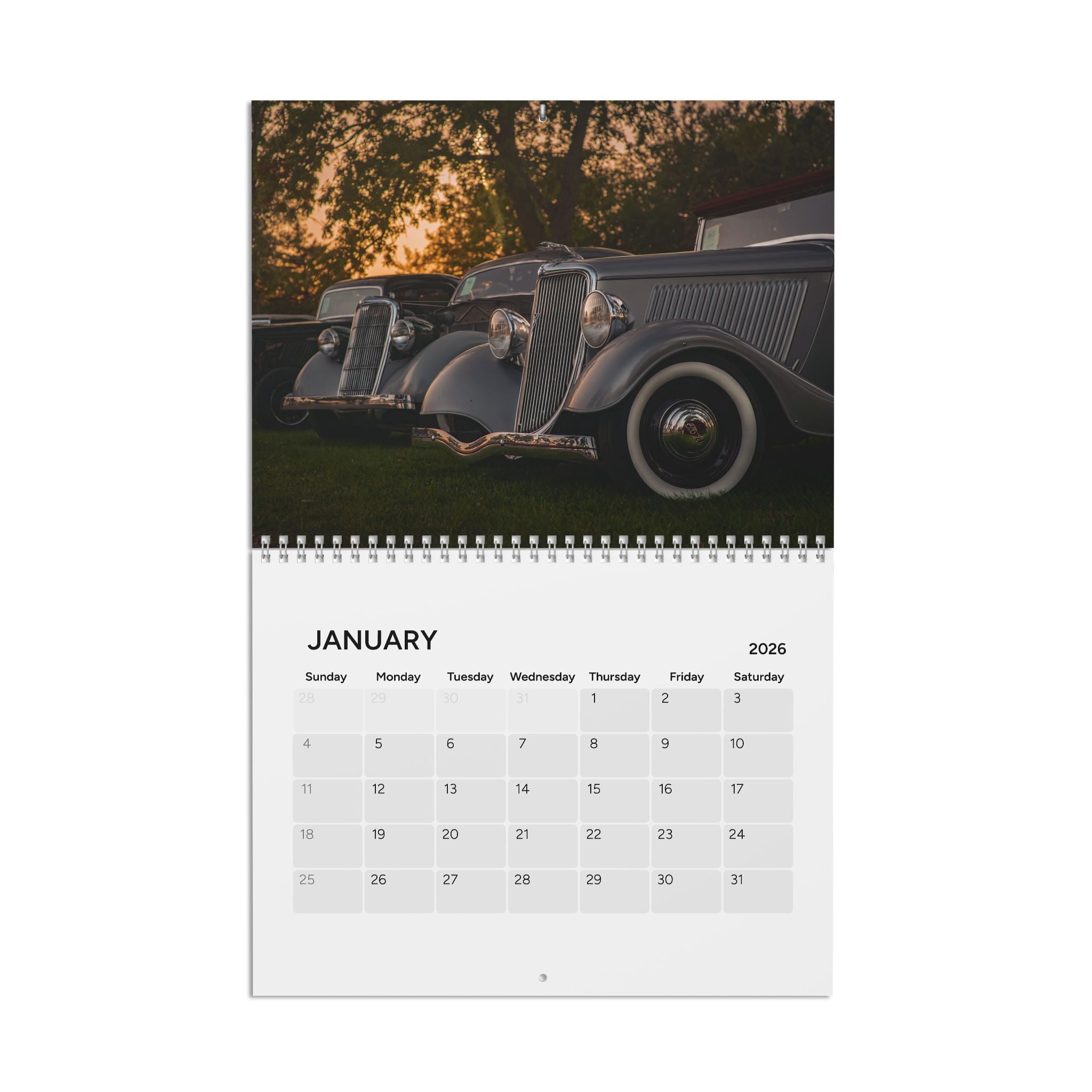 2026 Car Wall Calendar - Automotive Photography Calendar