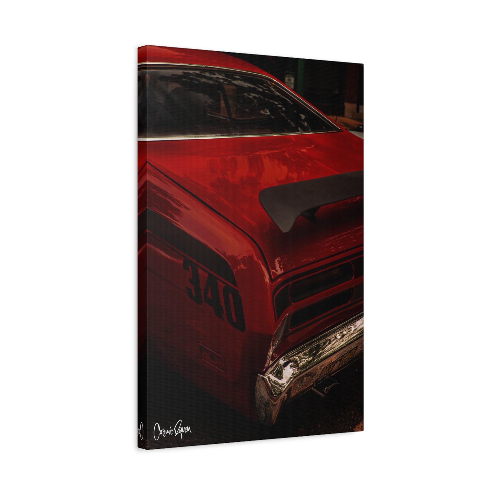 340 Power Canvas - Classic Red Mopar Muscle Car Canvas Print