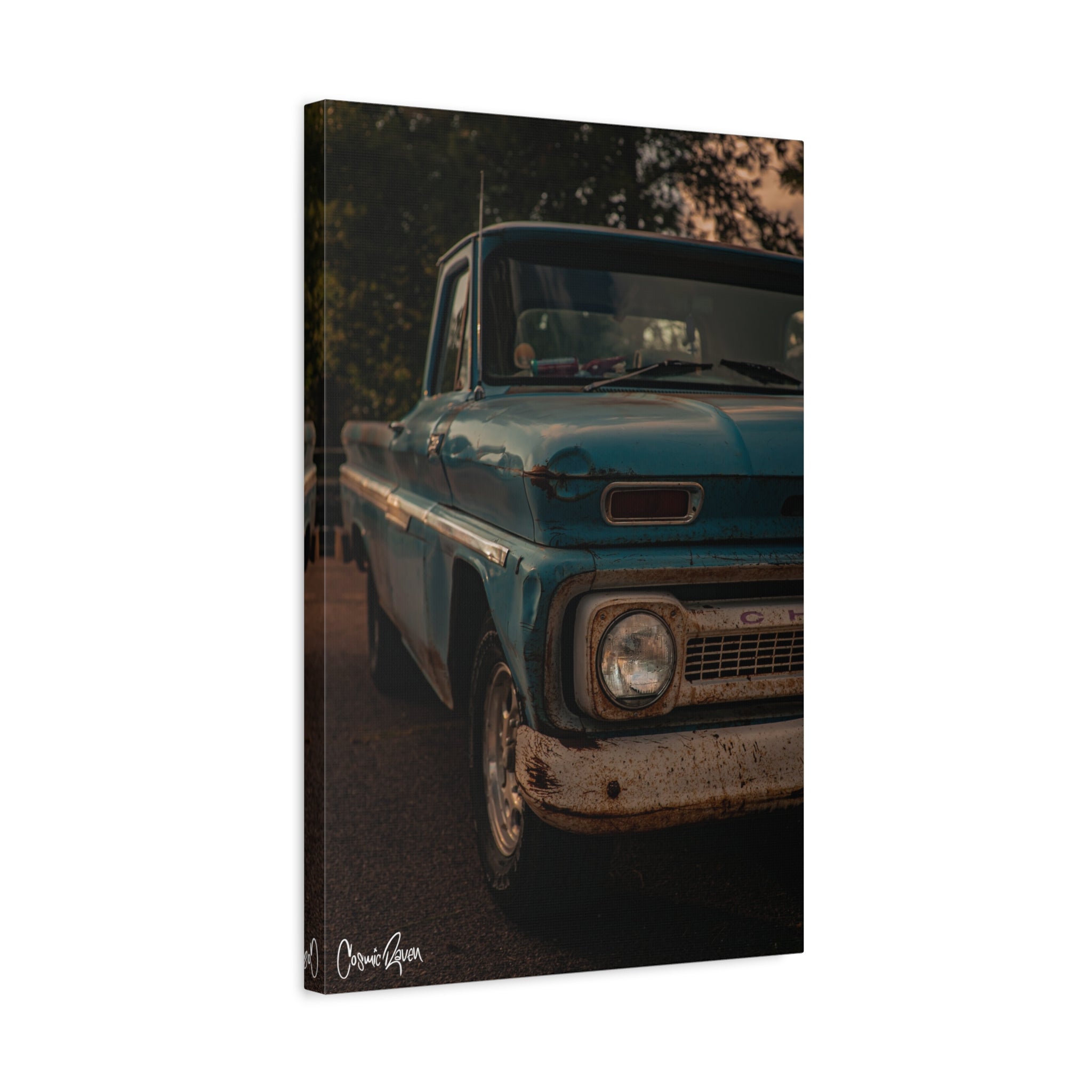 Bert Canvas - 1965 C20 Chevy Vintage Truck Photography Canvas Wall Art
