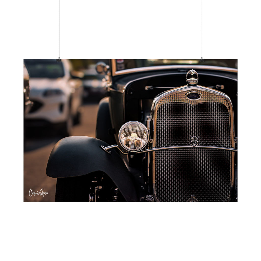 Iron & Ember Poster - V8 Coupe Classic Car Art Print