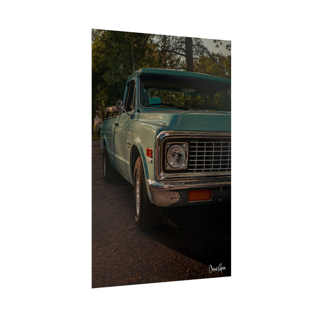 Bluebird Poster - Vintage Pickup Truck Rolled Poster Retro Classic Chevy Wall Art