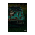 Full Throttle Poster - Chevy Camaro Patina Rustic Car Photography Wall Art