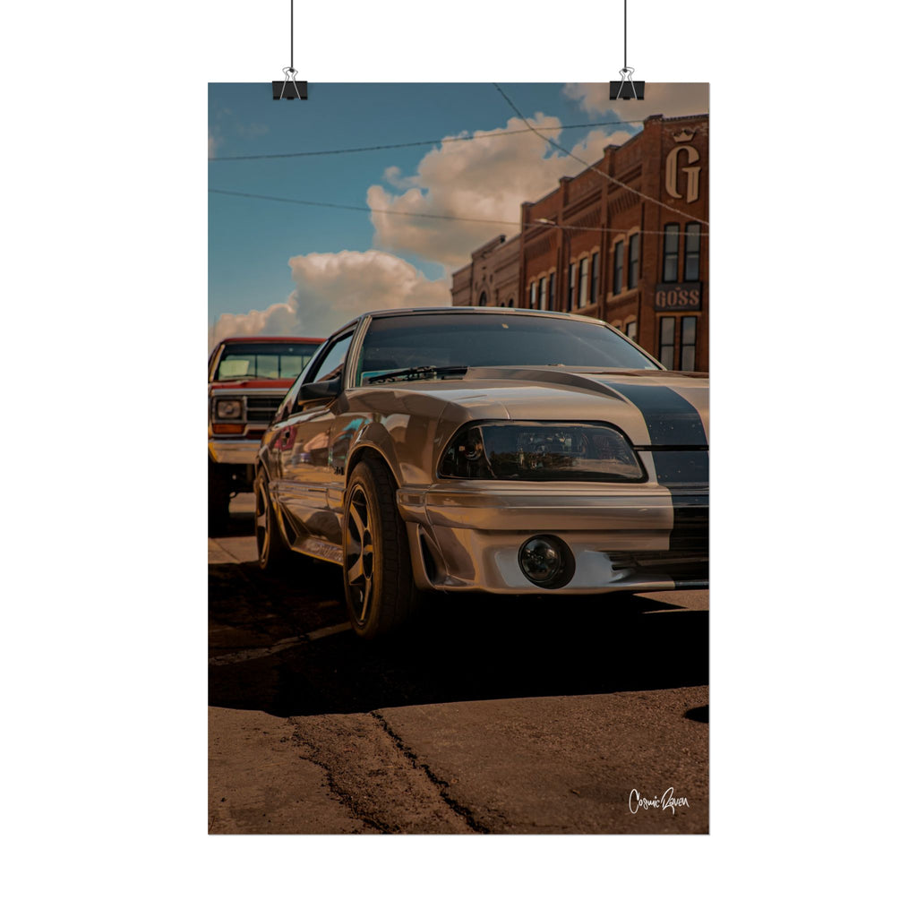 Fox Poster - Ford Mustang Downtown Car Show Poster Print