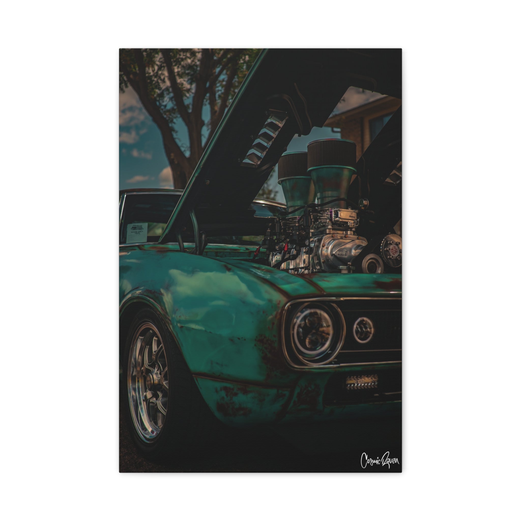 Full Throttle (3) Canvas - Muscle Car Engine Matte Canvas Print Camaro Wall Art