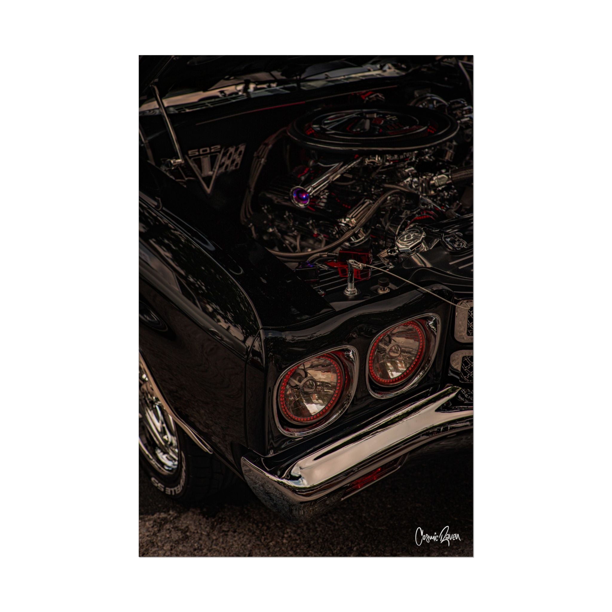 502 Poster - Classic Muscle Car Photography Engine Wall Art Print