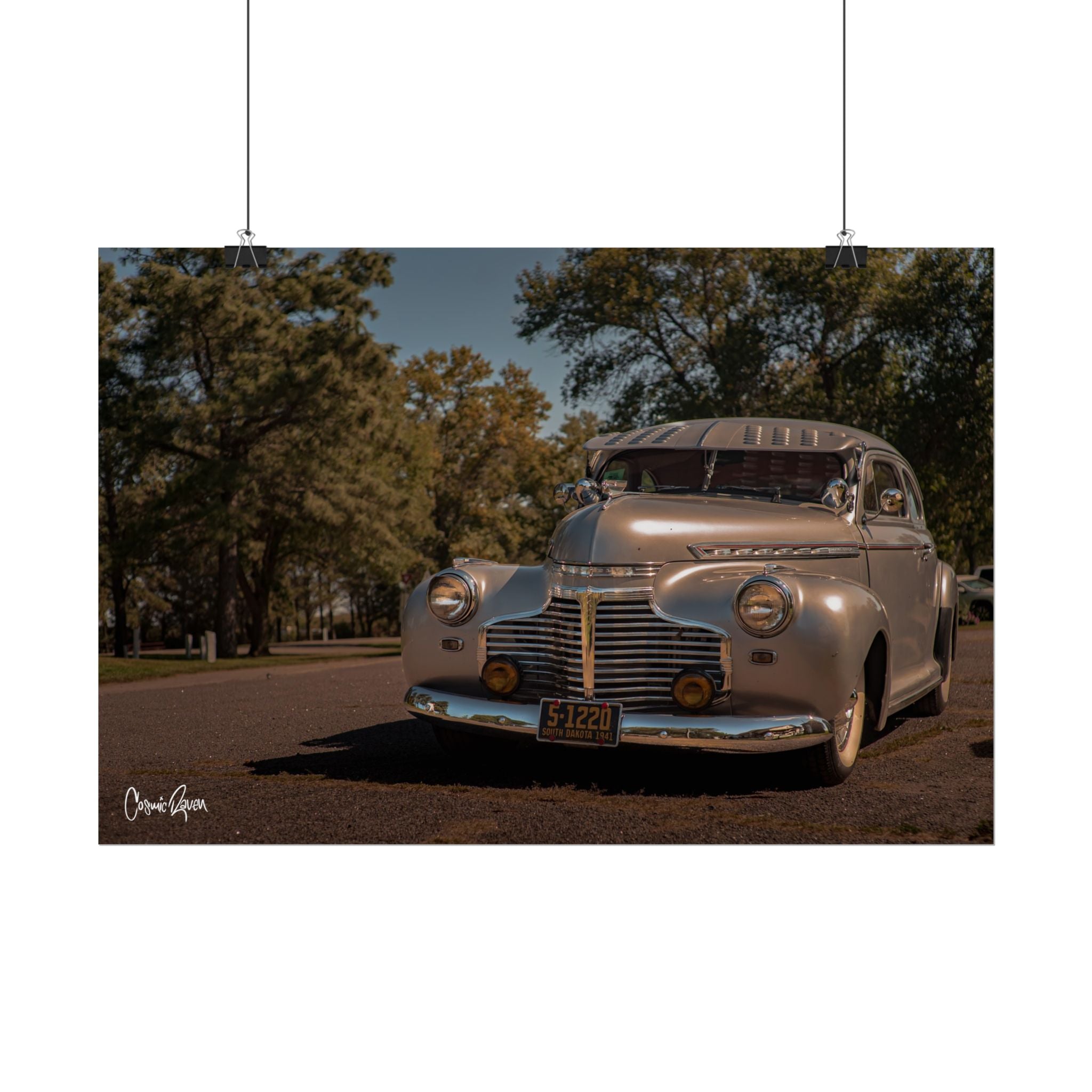 Sunday Shine Poster — Classic Car Photography Wall Art Print