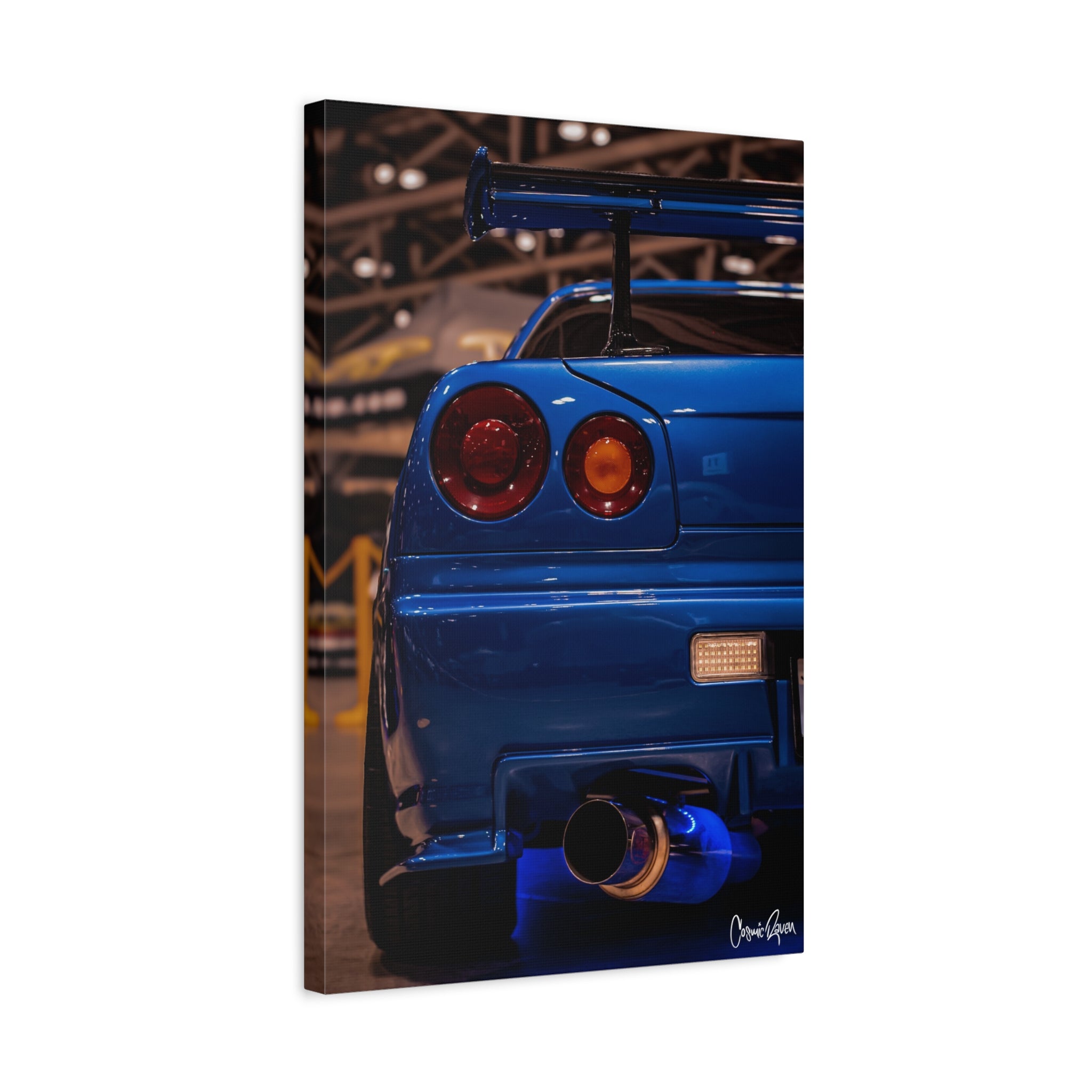 Spoiler Alert Canvas - Blue Subaru Skyline GTR Car Enthusiast Matte Canvas Art