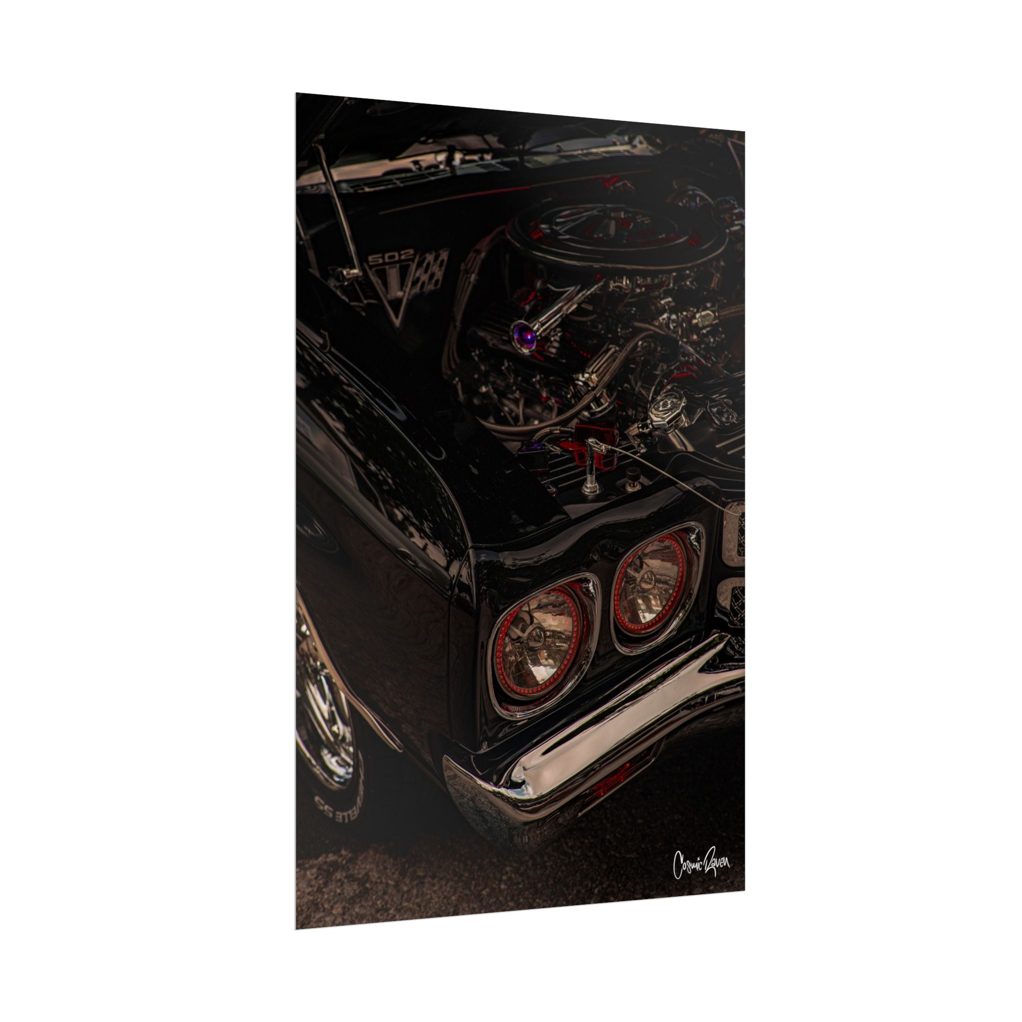 502 Poster - Classic Muscle Car Photography Engine Wall Art Print