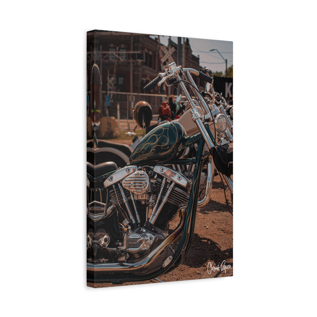 Westcott Gold Flames - Motorcycle Matte Canvas