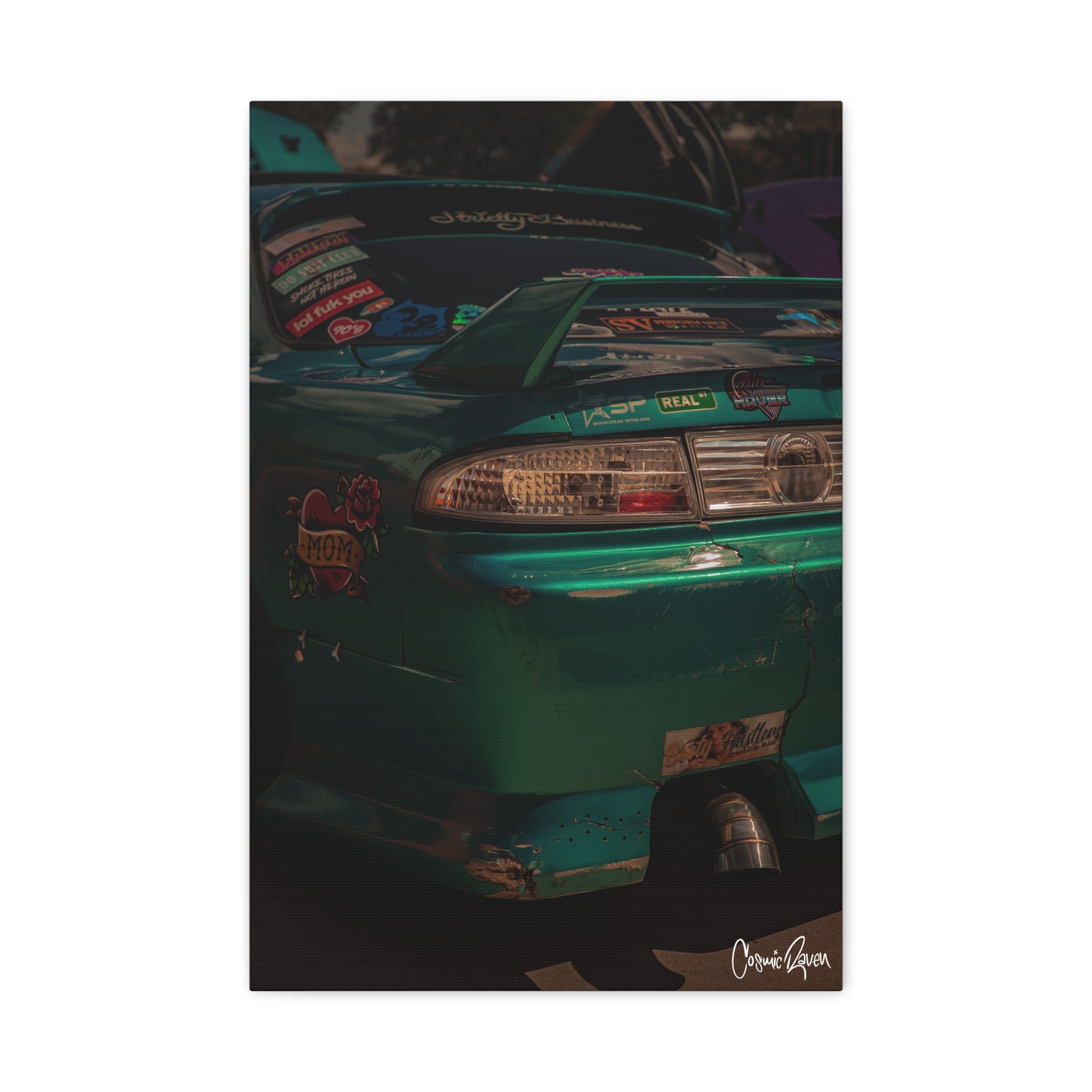 Sticker Bombed Canvas - Drift Car Matte Canvas