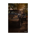 Double Trouble Poster - Blue Chevy Squarebody Truck Wall Art