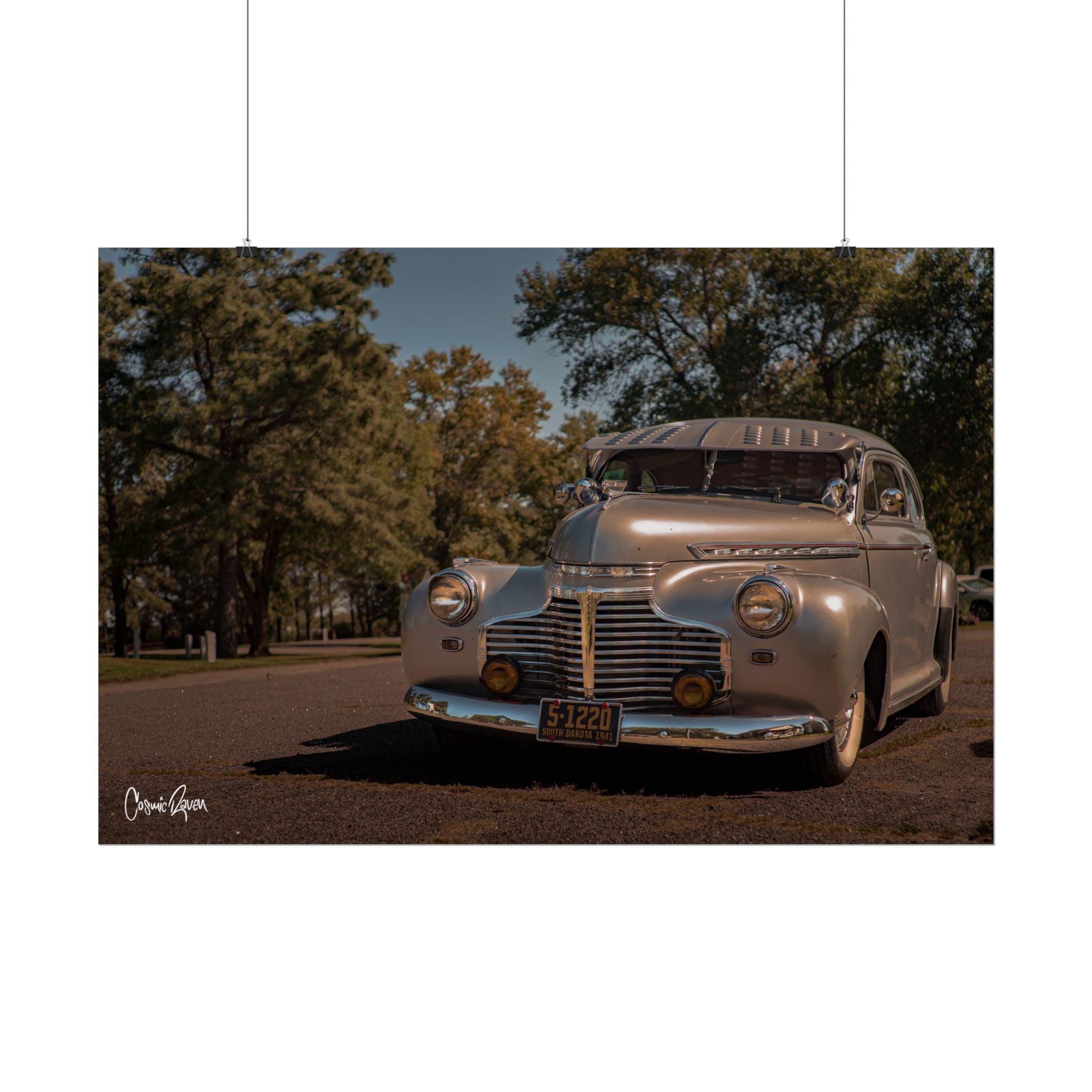 Sunday Shine Poster — Classic Car Photography Wall Art Print