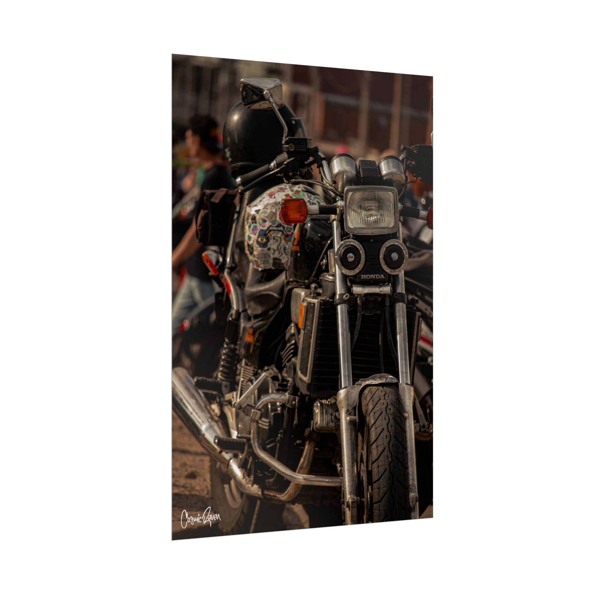 Bruno Poster - Vintage Retro Honda Motorcycle Photography Print