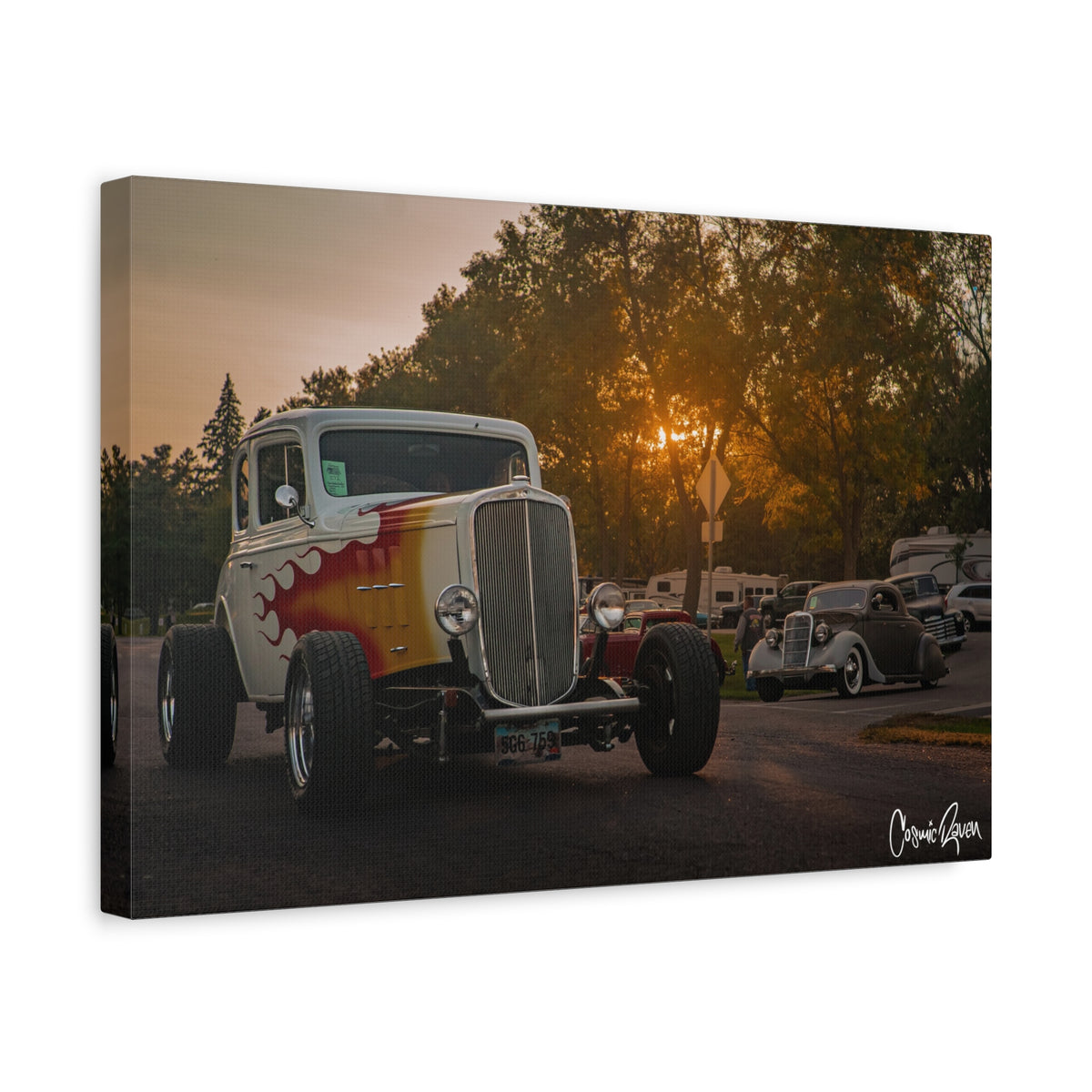 Lowell's Hot Wheels Canvas - 1933 Chevy Coupe Custom Vintage Car Photography Canvas Print