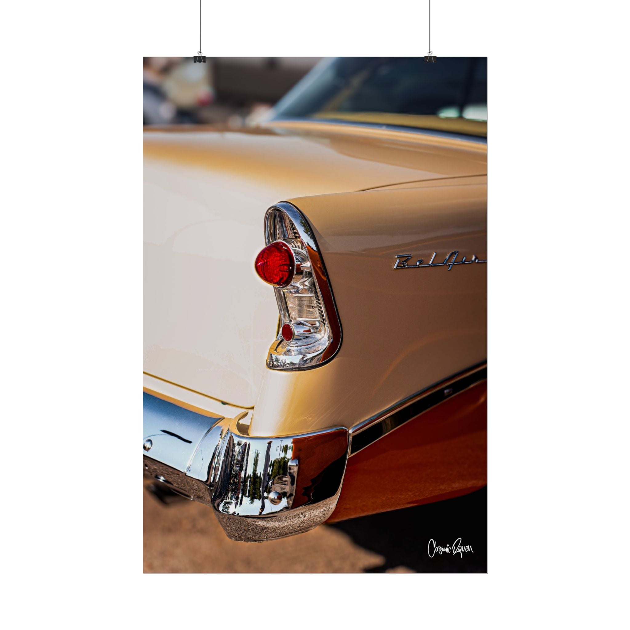 Sunkissed Poster - Bel Air Chevy Retro Car Print Classic Vintage Auto Wall Art