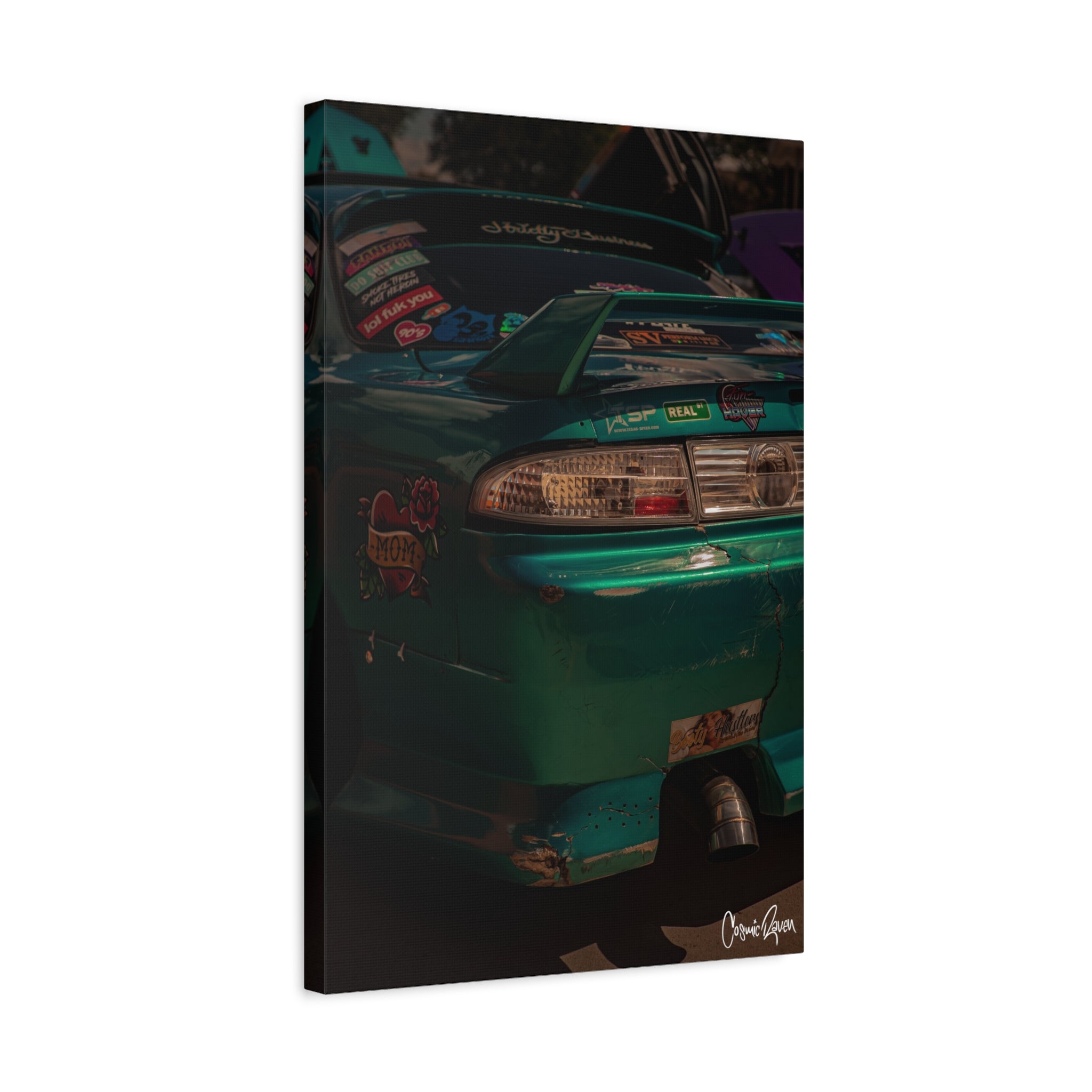 Sticker Bombed Canvas - Drift Car Matte Canvas