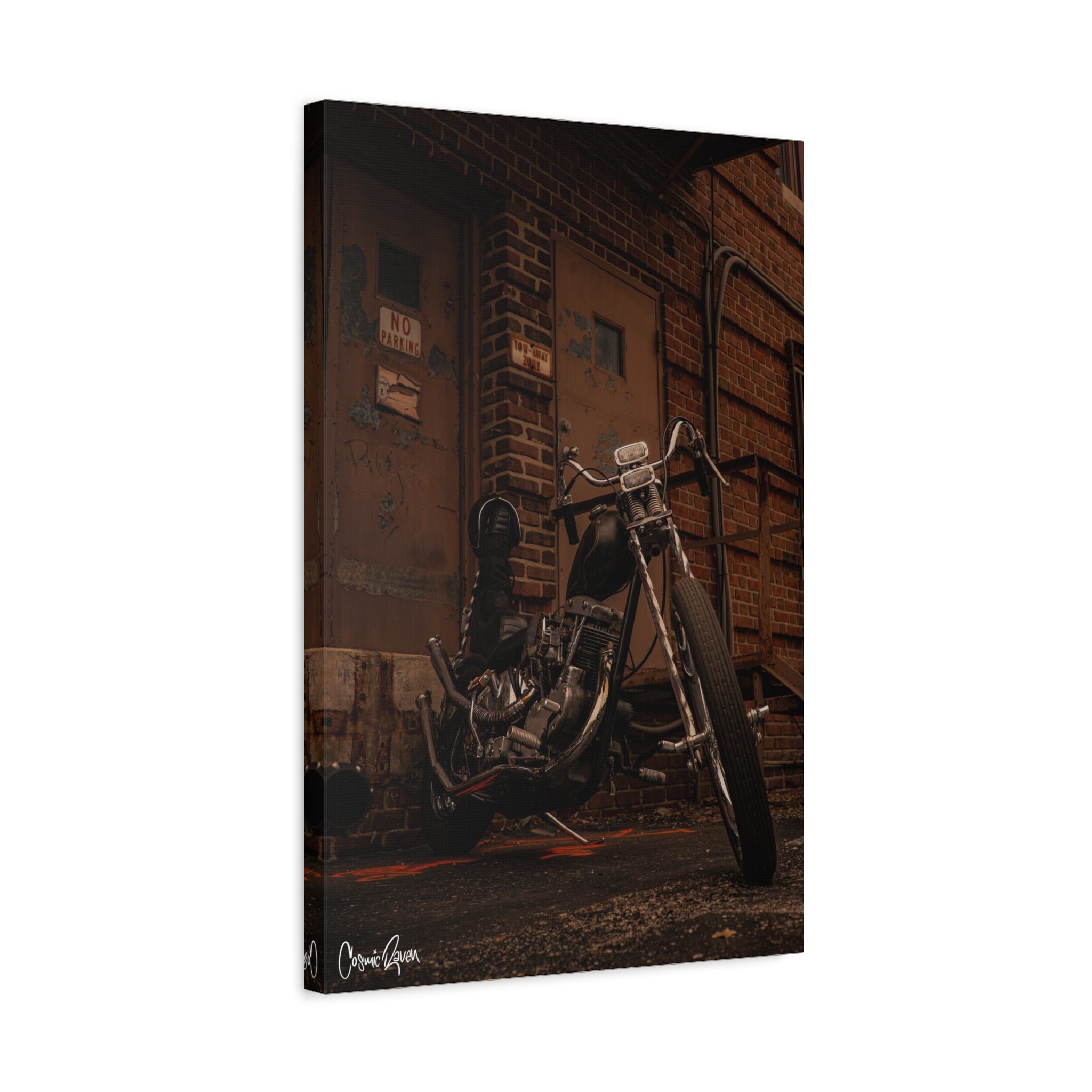 Iron Alley Canvas - Custom Chopper Motorcycle Matte Canvas, Stretched, 1.25"